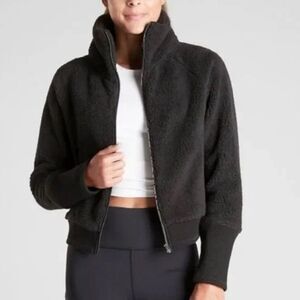 Athleta Tugga Sherpa Zip Up Jacket, Size L